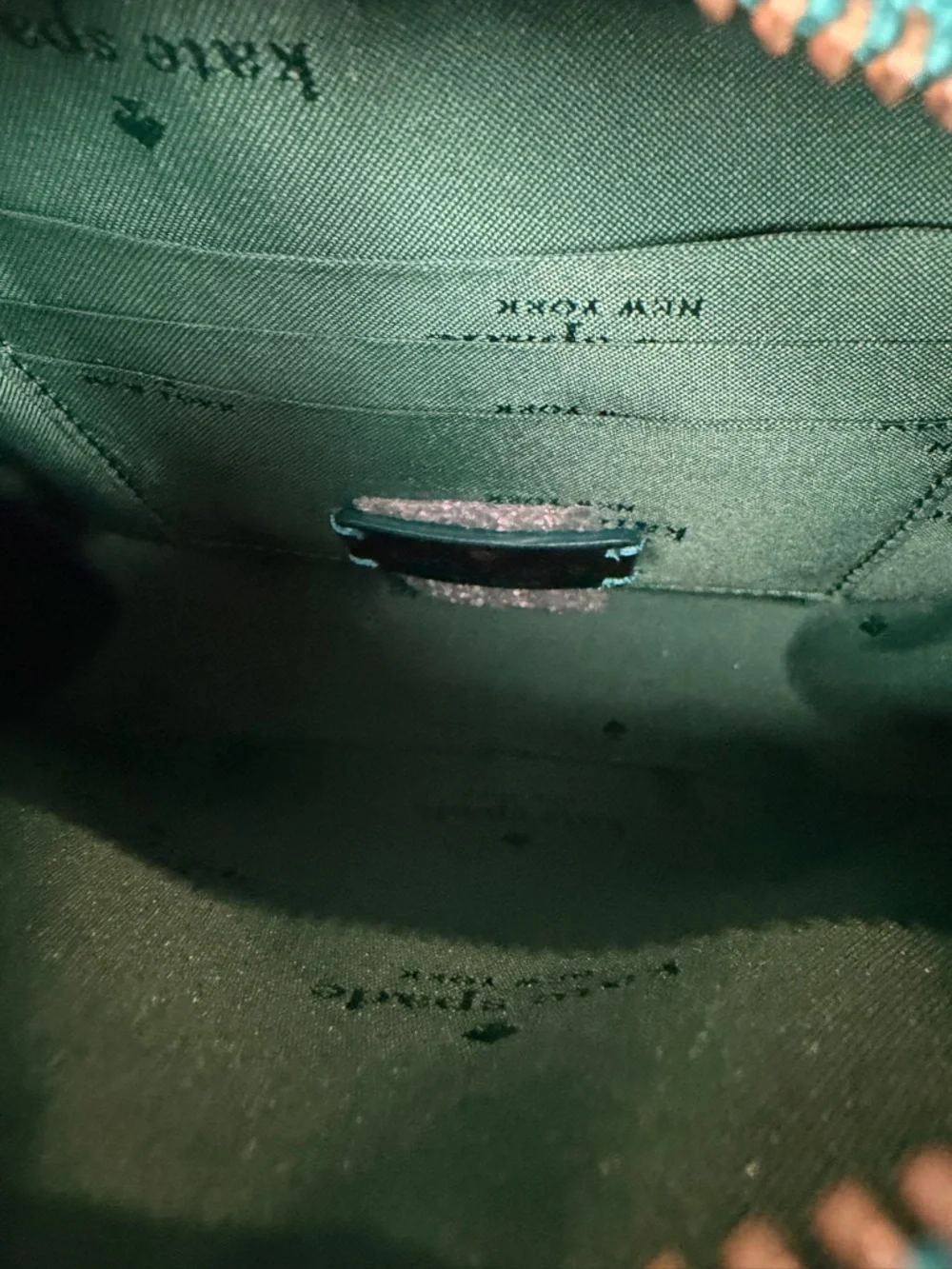 Kate spade glimmer oval camera bag festive teal - Picture 5 of 6